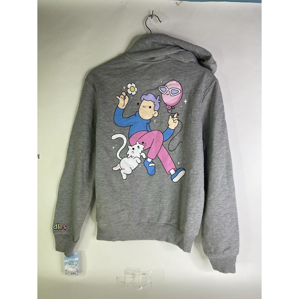 Doodles x CAMP Exclusive Gray Pullover Hoodie Sweatshirt Womens Size XS